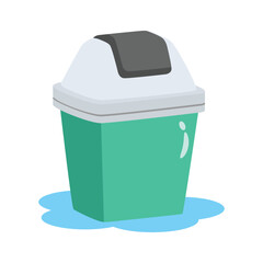 Here is amazing icon of trash bin in modern style,