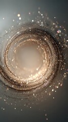 Abstract Gold Glitter Spiral Background Design
