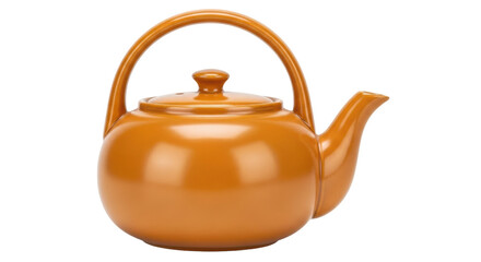 Isolated Orange Teapot