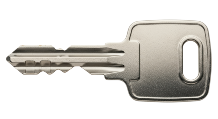 Isolated Silver Key