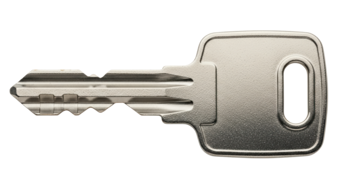 Isolated Silver Key
