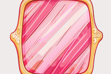 Colorful Pink Decorative Frame with Striped Pattern for Graphic Design Projects, Websites, Invitations, Social Media Posts, and Creative Artwork  