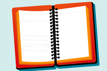 Blank Spiral Notebook with Open Pages for Education, Note-taking, Journaling, Digital Blogs, Creative Writing, and Student Projects  