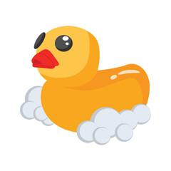 Creatively crafted icon of bath duck in premium design style