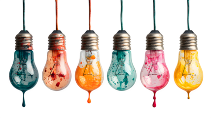 colorful light bulbs