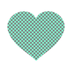 Heart with checkered texture: a simple yet charming heart shape filled with a captivating checkered pattern, perfect for expressing love, affection, or digital design projects.