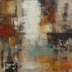 Obraz premium Abstract art piece featuring a mix of earthy tones
