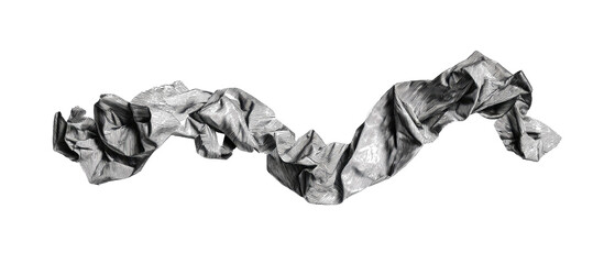 Crumpled fabric, monochrome, flowing