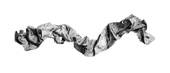 Crumpled fabric, monochrome, flowing