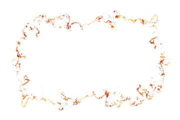 Obraz premium Abstract, irregular, cloud-like shape with a burnt, textured border