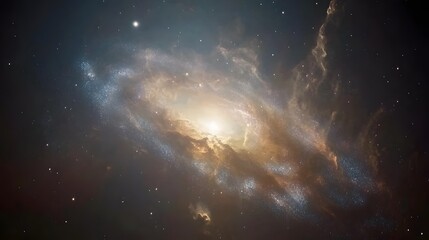 Fototapeta premium Stunning Spiral Galaxy Cosmic Nebula Space Background