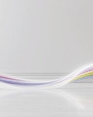 Obraz premium Cute Tea Party Wallpaper Abstract white background with flowing colorful lines creating a dynamic and modern design for digital projects a magical fairy tea party