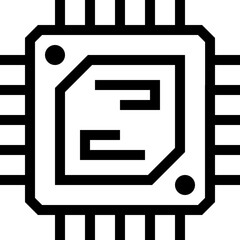 Vector of Processor Outline Icon