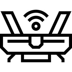 Vector of Gaming Router Outline Icon