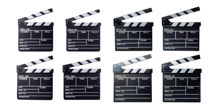 Clear Film Clapboard with Editable Scene Information