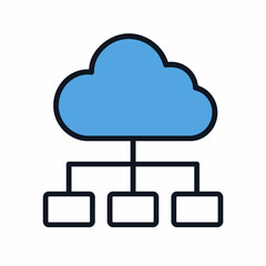 vector cloud computing concept