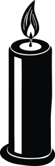 candle Silhouette vector
