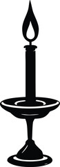 candle Silhouette vector