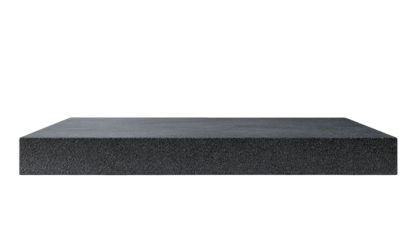 Dark gray rectangular slab, slightly elevated