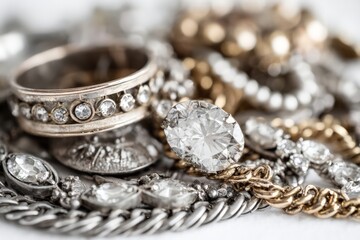 Elegant Jewelry Collection Closeup