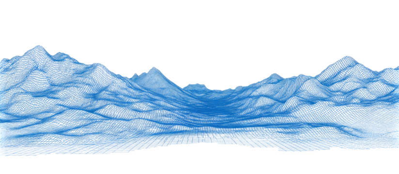 Azure undulating ridges
