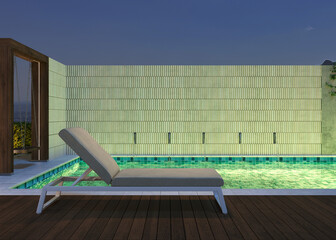 The Swimming Pool With Lounge Area 