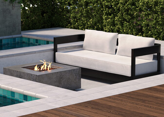 The Swimming Pool With Lounge Area 