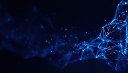 Abstract Digital Network Design With Glowing Lines