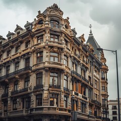 Obraz premium Facade of old buildings.
