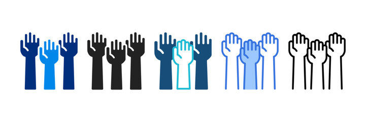 Obraz premium Participation Icon Set Multiple Style Vector Illustration 