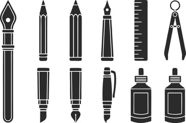 Clean Technology Clipart Set for Stock Resources. Advanced Technology Clipart Set for Business Media. Digital Technology Clipart Set for Professional Artwork
