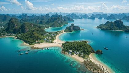 A beautiful landscape of the islands at the south of Thailand