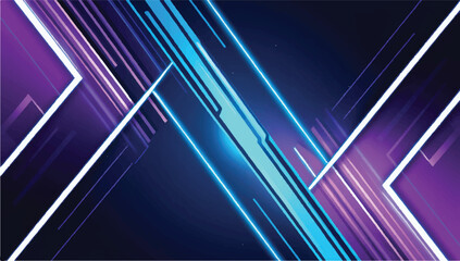 Futuristic abstract background with glowing neon blue and purple lines. Dynamic, high-tech design for gaming, streaming, and technology concepts.
