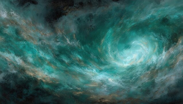 Abstract Spiral Nebula In Space