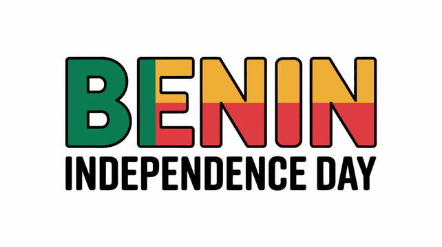 Benin Independence Day Celebration with National Flag