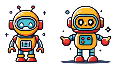 Creative Robot Illustrations for Kids and Designers
