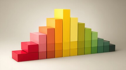 Colorful bar chart representing social responsibility index with varied colors highlighting different rankings and values