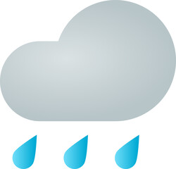 Gray cloud rain storm sky weather forecast icon PNG