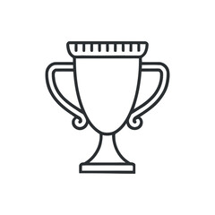 Simple Outline Trophy Icon for Achievement, Success, and Recognition in Competitions and Awards Ceremonies