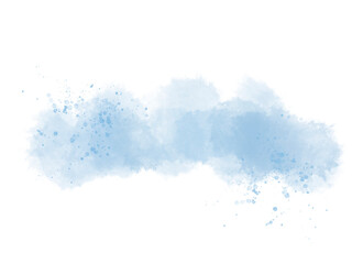 Fototapeta premium Blush blue watercolor stains Paint stroke hand drawn for illustration design, invitation and birthday .Abstract watercolor background.