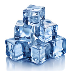Ice cubes  isolated on transparent background