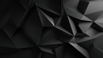 Fototapeta premium Abstract Black Geometry Background with Dynamic Layered Shapes