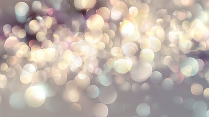 Obraz premium Soft and Creamy Abstract Bokeh with Beautiful White Lights