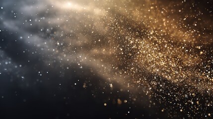 Naklejka premium Floating Dust Particles in Light with Airy Backdrop for Creative Use