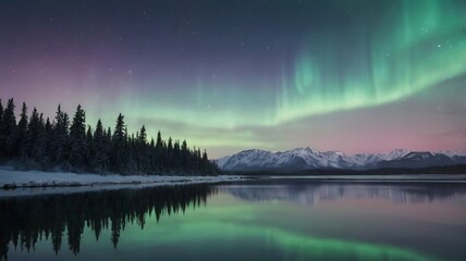 Ethereal Northern Lights Over Tranquil Water in Soft Colors - 8