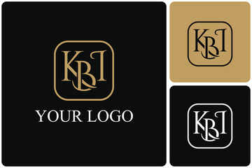 Refined Interwoven KBI Initials Logo Design