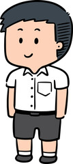 Illustration of male student
