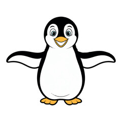 Penguin vector images on a white background