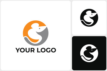 Minimalist Mouse Logo Design Template