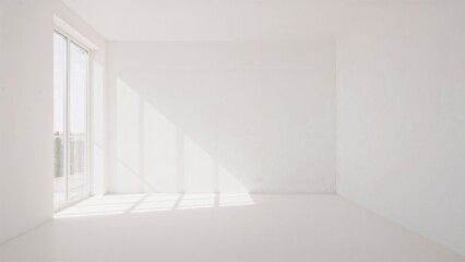 Fototapeta premium AI-crafted vacant sunlit chamber